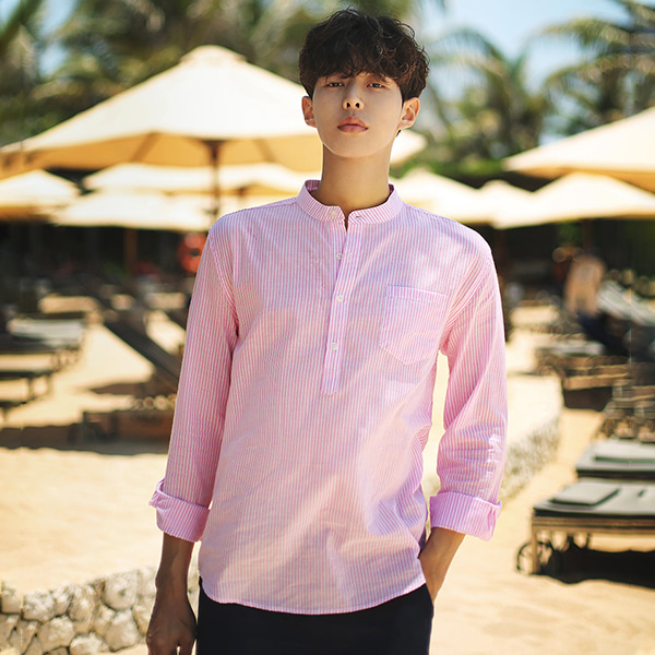핑크 칵테일의 향기 남자셔츠  [~2XL]